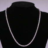 Sterling Silver Semi Mount Necklace Setting Round RD 3x3mm Tennis 16" 18" 20" 22" 24" - Syzjewelry
